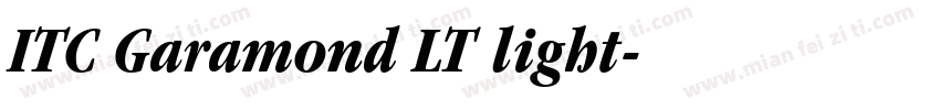 ITC Garamond LT light字体转换